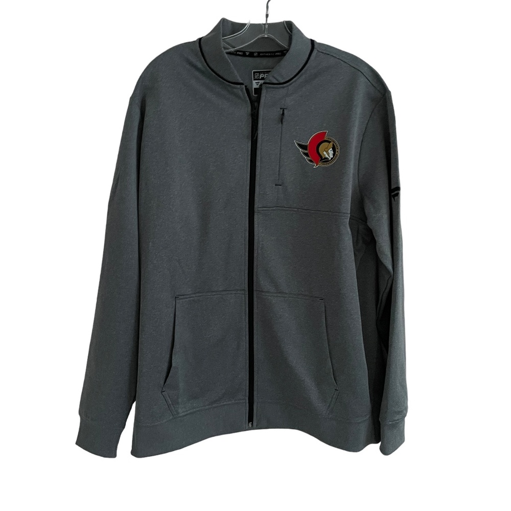 Ottawa Senators NHL Hockey Fanatics Authentic Pro Full Zip Jacket Size Large